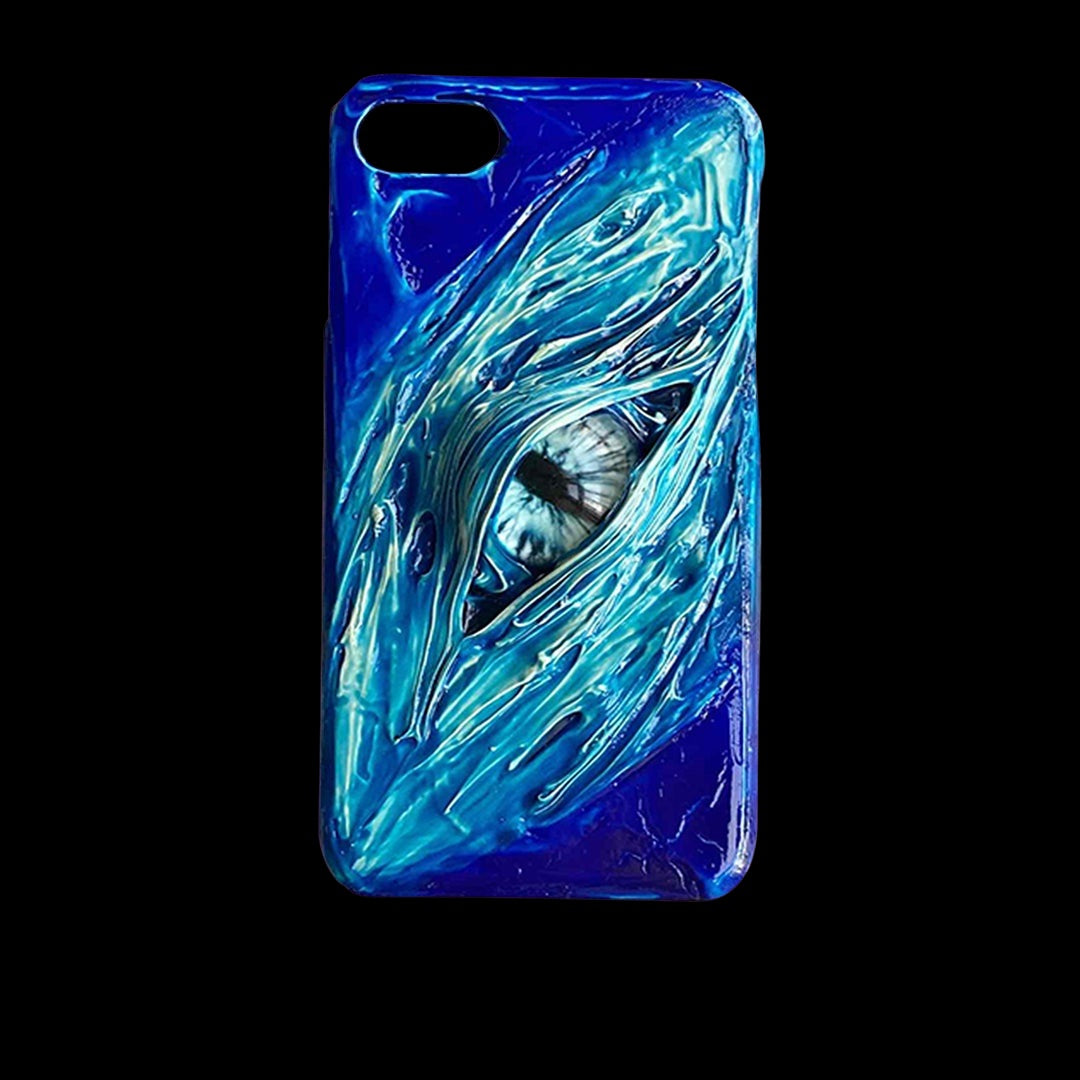 Blue Pastel Goth Ice Dragon Phone Case