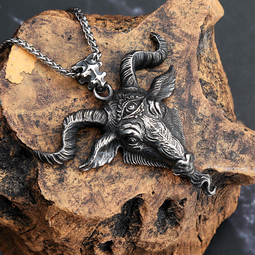 Goat hot sale skull necklace