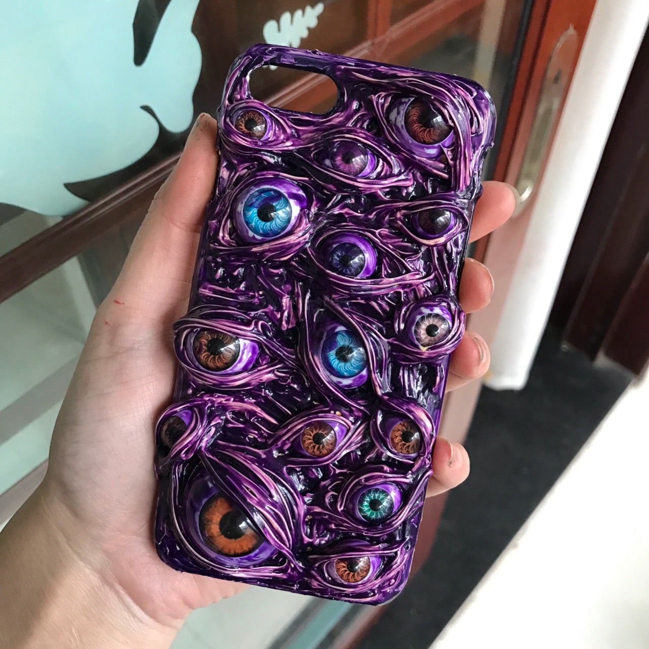 Cute Goth Purple Eyes Phone Case